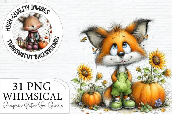 Download Whimsical Pumpkin Patch Fox Bundle - Premium Resources